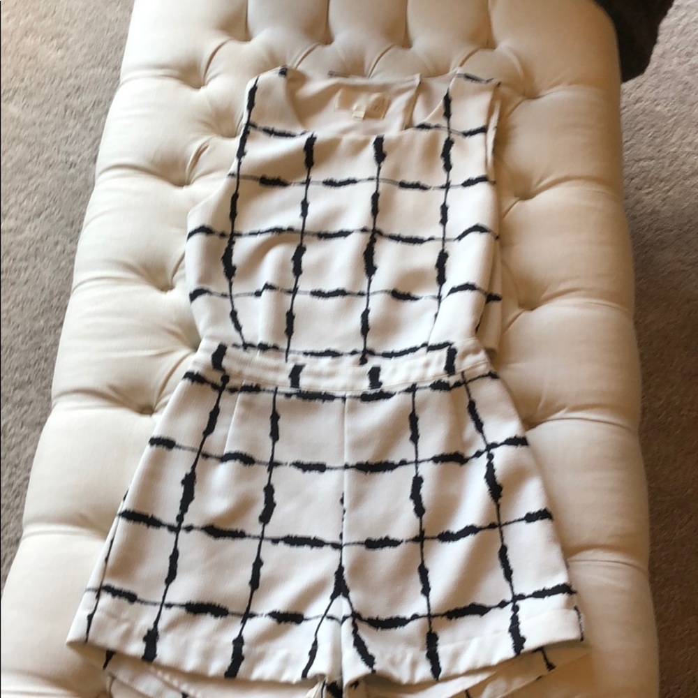 Black and White Fly Away Back Romper